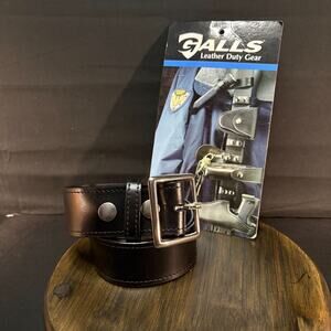 Galls 508 Belt Size 30" Leather Inner Plain Black Leather Nickel Buckle LP508